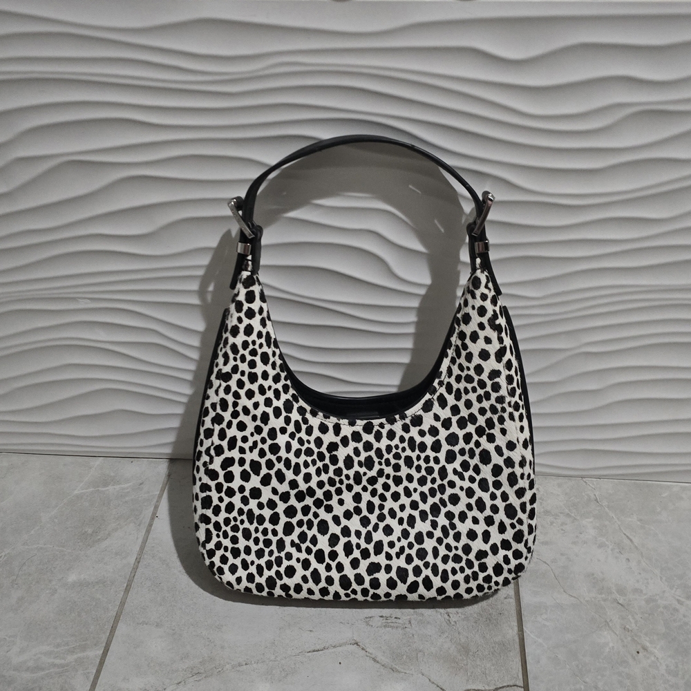Michael Kors Animal Print Leather Calf Hair Shoulder Bag - Picture 2 of 8